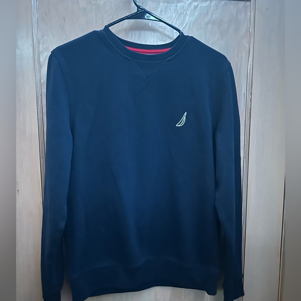 Nautica Mens Navy Blue Crewneck